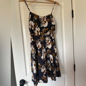 Floral thin strap mini dress